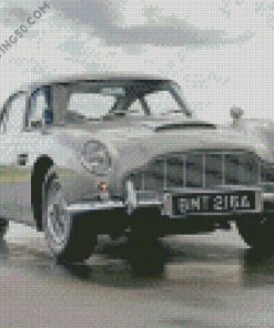 Grey Aston Martin DB5 diamond painting