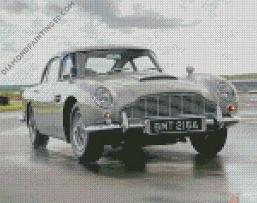 Grey Aston Martin DB5 diamond painting