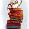 Hedwig On Books Diamond Painting