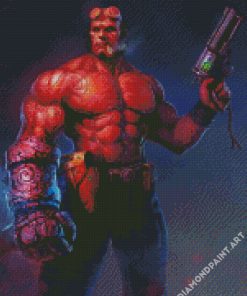 Hellboy Superhero diamond painting