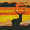 Highland Stag Sunset Diamond Painting