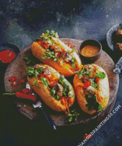 Hot Dogs diamond painting