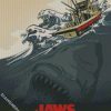 Illustration Jaws Movie Poster diamond painting