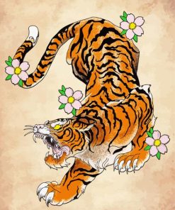 Japanese Tiger diamond painting