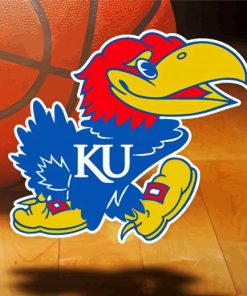 Kansas Jayhawks Basketball Team Logo paint by numbers