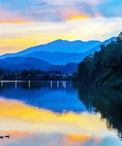 Lake Junaluska Landscape Diamond Painting