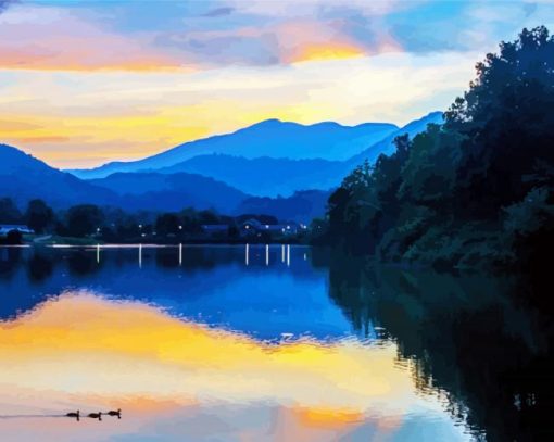 Lake Junaluska Landscape Diamond Painting