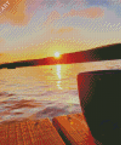 Lake Wallenpaupack Morning Coffee Diamond Painting