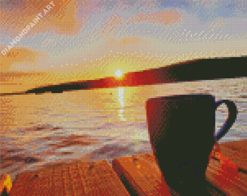 Lake Wallenpaupack Morning Coffee Diamond Painting