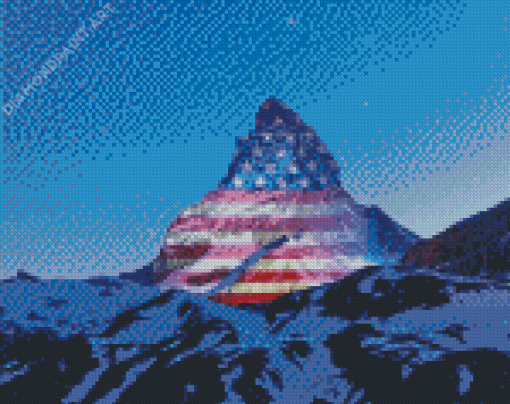 Matterhorn USA Flag Diamond Painting