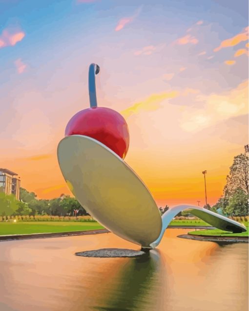 Minneapolis Spoonbridge At Sunset diamond painting