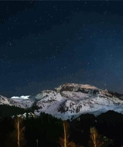 Mondovi Mountains At Night Diamond Painting