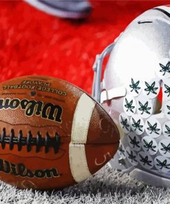 Ohio State Buckeyes Helmet And Ball diamond painting