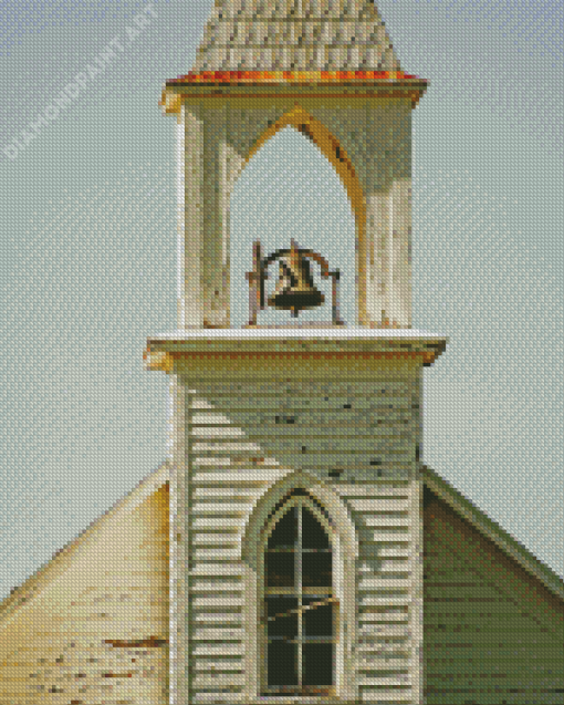 Old White Church Diamond Painting