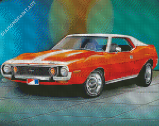 Orange Amc Car Art Diamond Painting