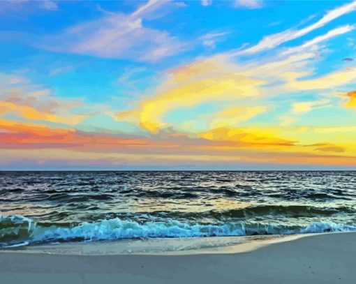 Pensacola Beach At Sunset diamond painting