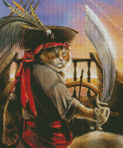 Pirate Cat Diamond Painting