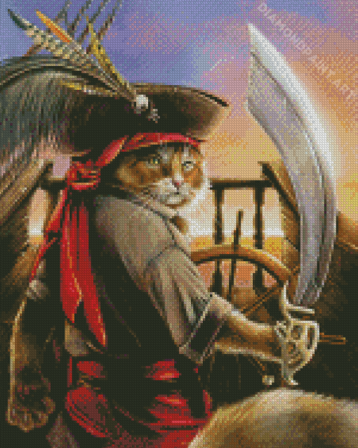 Pirate Cat Diamond Painting