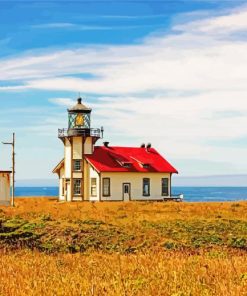 Point Cabrillo Lighthouse Mendocino Diamond Painting