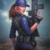 Police Woman Diamond Painting