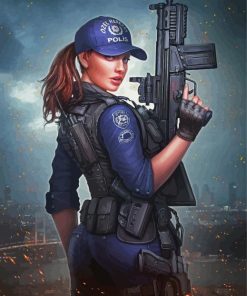 Police Woman Diamond Painting