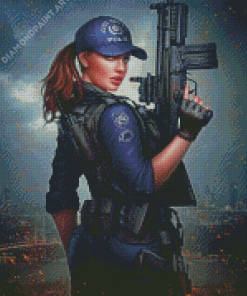 Police Woman Diamond Painting