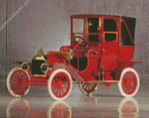 Red Ford Model T Diamond Painting