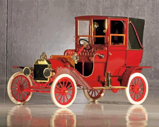 Red Ford Model T Diamond Painting