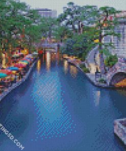 San Antonio River Walk diamond painting