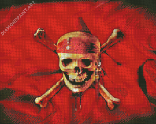 Skull Crossbones Diamond Painting