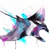 Splatter Manta Rays Art diamond painting