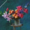 Spring Flowers Glass Vase diamond painting