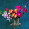 Spring Flowers Glass Vase diamond painting