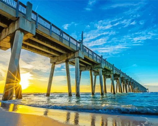 Sunrise Pensacola Florida Beach diamond painting