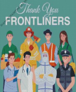 Thank You Frontliners Heroes diamond painting