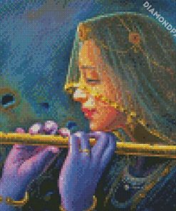 The Flute Player Woman diamond painting