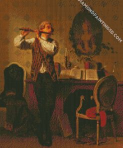 Vintage Flute Player diamond painting