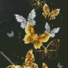 White And Gold Butterflies diamond painting