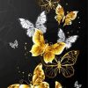 White And Gold Butterflies diamond painting