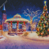 Winter Snow Christmas Gazebo Diamond Painting