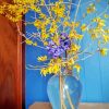 Yellow Forsythia Vase diamond painting