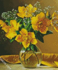 Yellow Magnolia Vase diamond painting