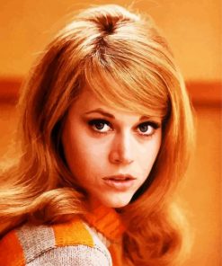 Young Jane Fonda diamond painting