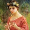 Young Woman Playing Flute diamond painting