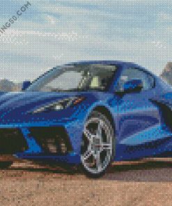 Aesthetic Chevrolet Corvette C8 diamond painting