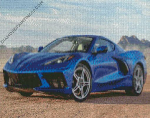 Aesthetic Chevrolet Corvette C8 diamond painting