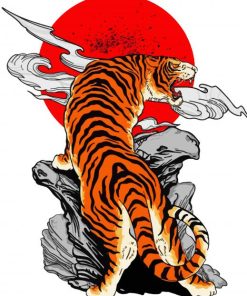 Aesthetic Japanese Tiger diamond painting