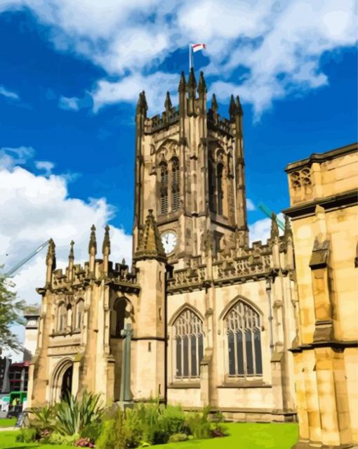 Aesthetic Manchester Cathedral diamond painting