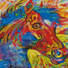 Colorful Impressionist Horse Diamond Painting