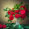 Aesthetic Red Flowers diamond painting